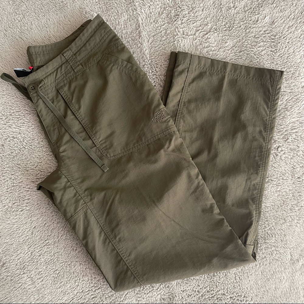 The North Face Olive Stow Pocket Roll Up Trouser Wide Leg Hiking Pant